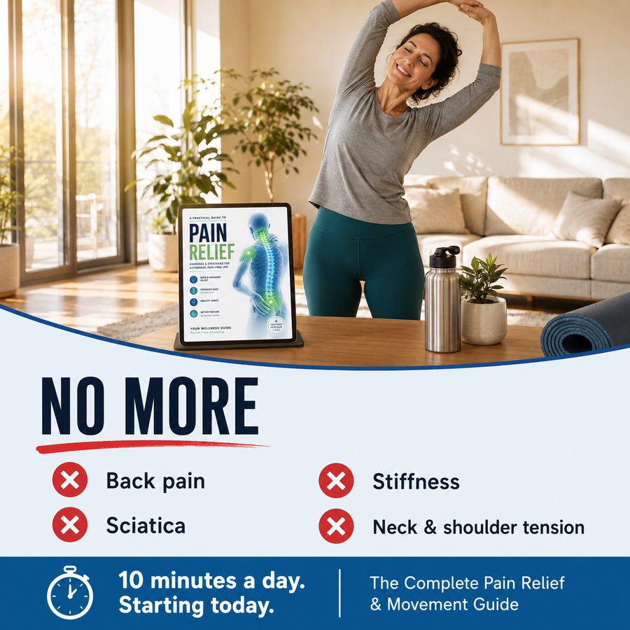 No more back pain, stiffness, sciatica or neck and shoulder tension — ten minutes a day