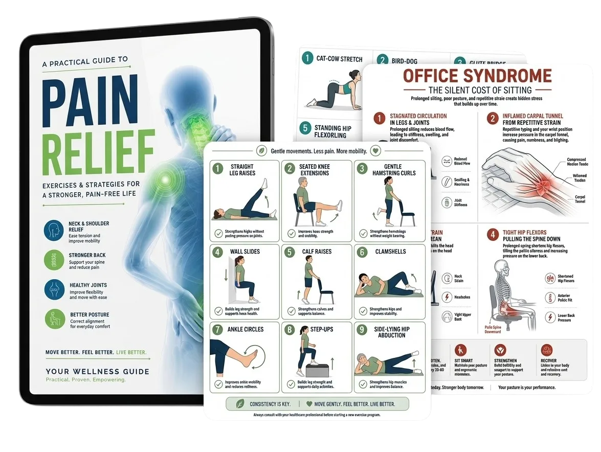 The Pain-Free Body Guide with its cause-map and exercise pages